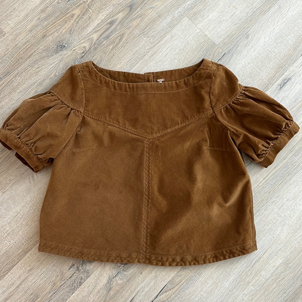 Free People corduroy cropped top